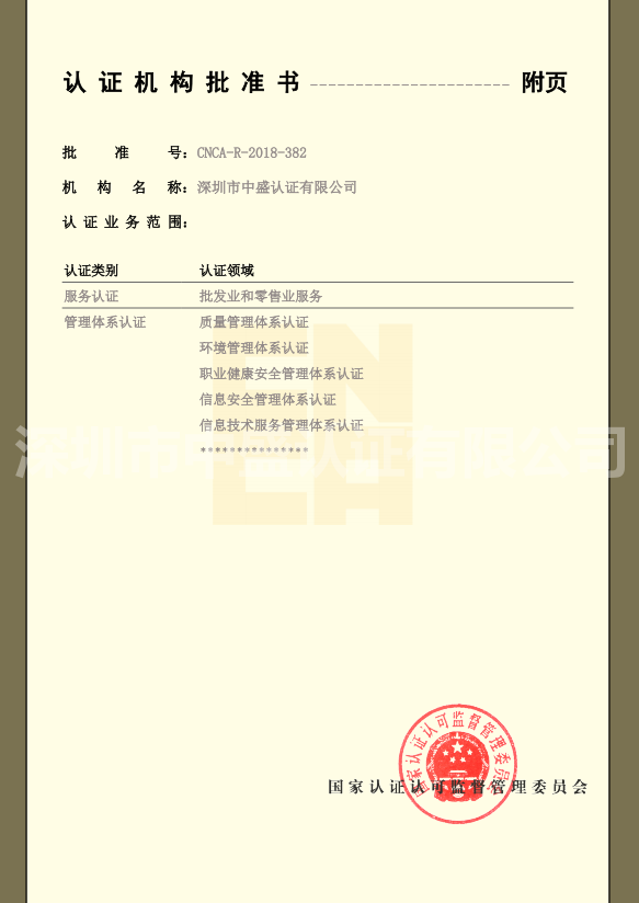 批准书附页